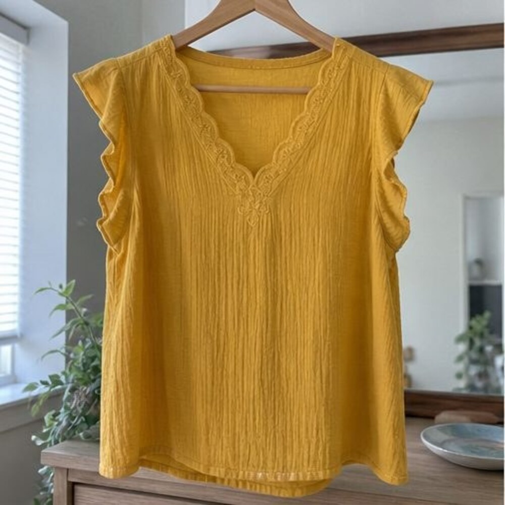 Ivory Ruffle Blouse